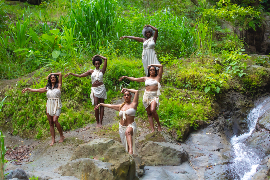 Good friends, good energy, and the falls behind us. Photo: Shawn Brooks Photography